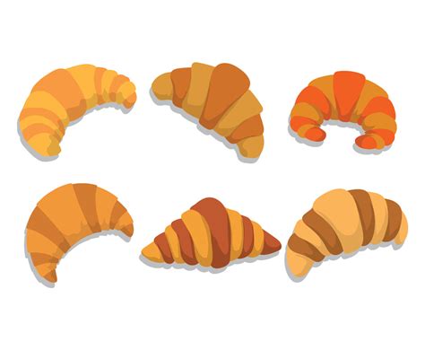 Croissant Vector Set Vector Art & Graphics | freevector.com