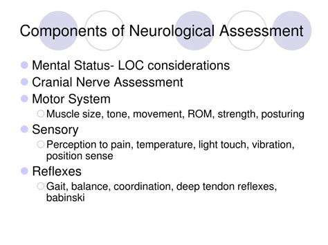 PPT - NEUROLOGICAL ASSESSMENT PowerPoint Presentation, free download - ID:3494138