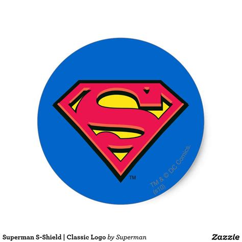 Superman S-Shield | Classic Logo Classic Round Sticker | Zazzle.com ...