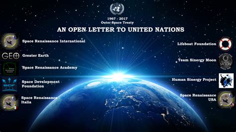 An Open Letter to United Nations, on 50th Anniversary of the Outer Space Treaty – Space Renaissance