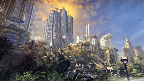 Landscape of future city | Futuristic city, Environmental art ...