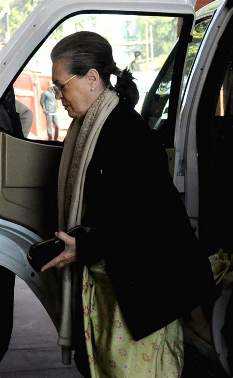 Congress MP Sonia Gandhi arrives at Parliament