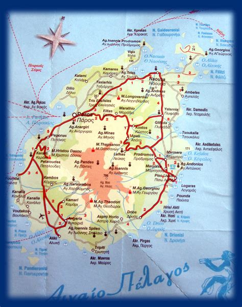 Paros Island Map - Paros Greece • mappery