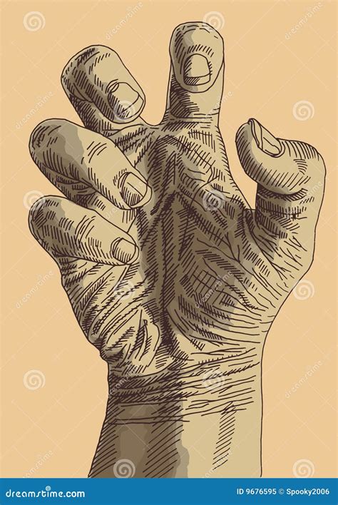 Grasping Hand. stock vector. Image of rebellion, gesture - 9676595