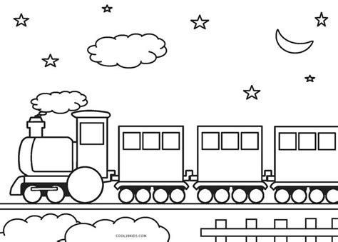 Trains Coloring Page