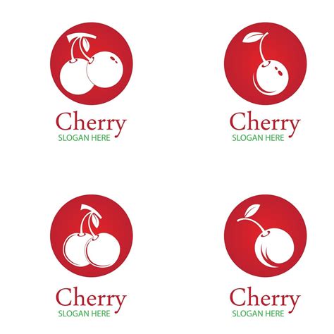 Cherry logo design template 2492912 Vector Art at Vecteezy