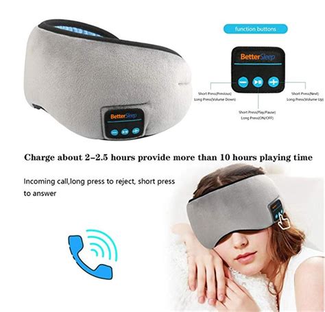 Better Sleep Cloud Sleeping Mask with Wireless Bluetooth Headphones ...