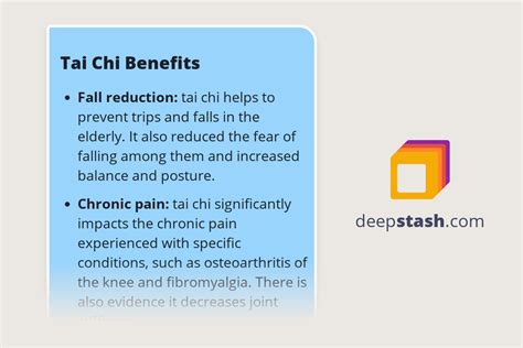 Tai Chi Benefits - Deepstash