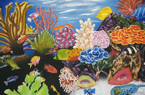 Pin by iDMe on ANIMALLs | Coral reef drawing, Sea life art, Ocean art