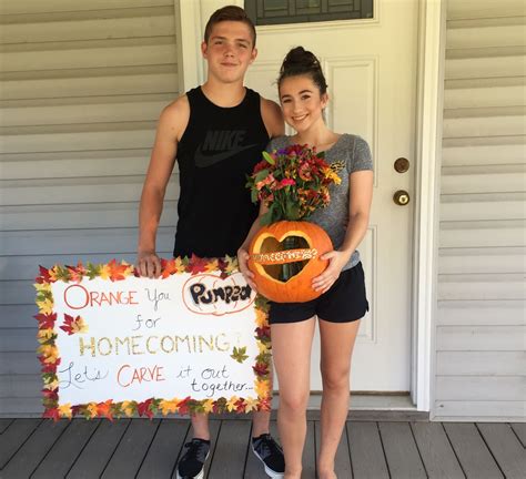 #homecoming #pumpkin … | Cute homecoming proposals, Dance proposal ...