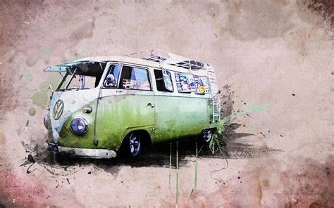 Hippie Van Wallpaper - WallpaperSafari