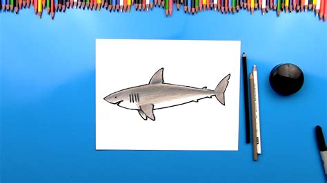 How To Draw Great White Sharks