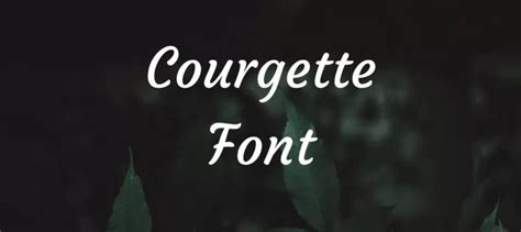 Courgette Font Free Download