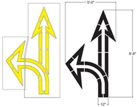 PARKING LOT ARROW STENCILS DEL Graphics, Inc.