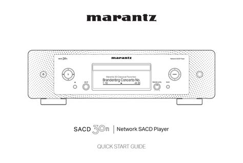 MARANTZ SACD 30N QUICK START MANUAL Pdf Download | ManualsLib