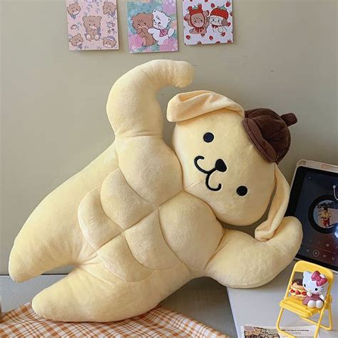 Pompompurin Muscle Plush | Hello kitty items, Plush dolls, Kawaii plush