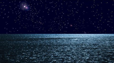 Ocean Starry Night Sky