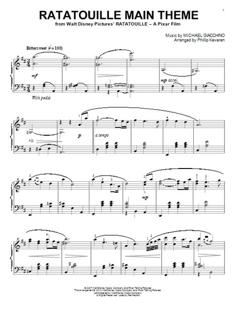 Ratatouille Main Theme | Sheet Music Direct