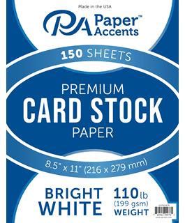 Paper Accents- 8.5"x11" Bright White Premium Cardstock Paper- 150 sheets - Simply Special Crafts