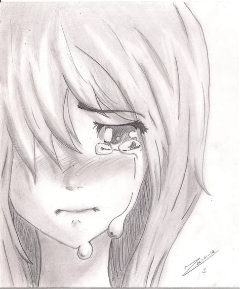 Anime Girl Crying Drawing | crying girl by JuKanjo Crying Girl Drawing, Anime Boy Crying, Cry ...