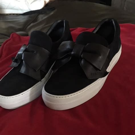 Buscemi black chunky shoes have a big black bow on... - Depop