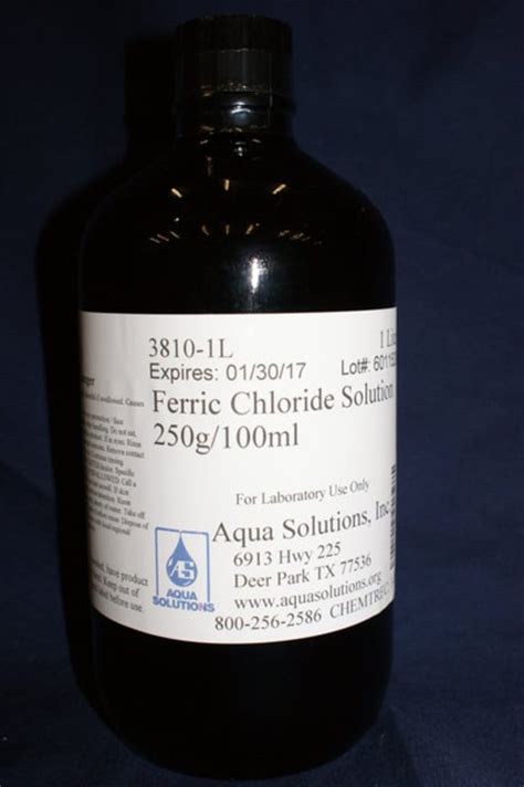 Aqua SolutionsFERRIC CHLORIDE SOLUTION 250 | Fisher Scientific