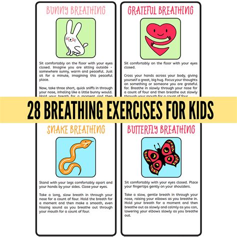 Printable Breathing Exercise Cards