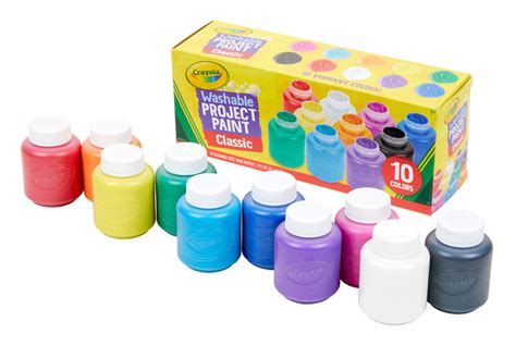 Crayola Washable Project Paint, Classic 2 oz Bottles (10 count) | Crayola