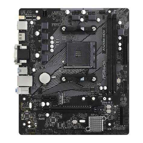 ASRock A520M-HDV AMD A520 Chipset Socket AM4 Micro-ATX Motherboard | Novatech