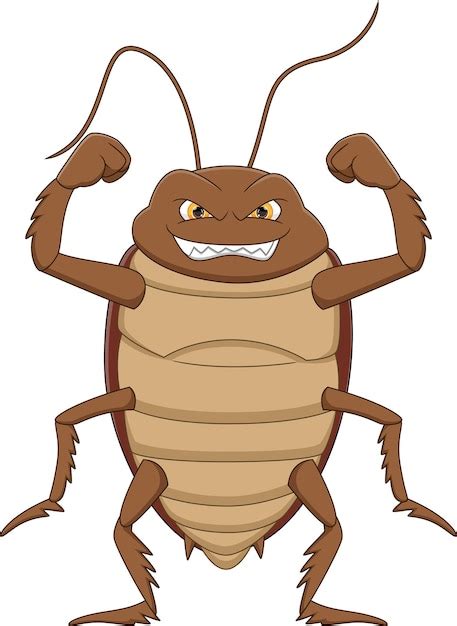 Premium Vector | Cartoon cute cockroach waving on white background