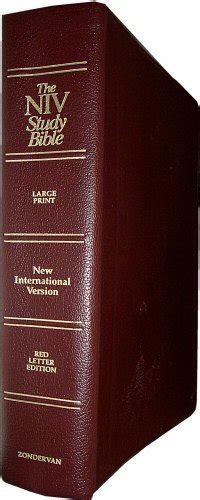 Zondervan NIV Study Bible, Red Letter Edition [Large Print] (Burgundy ...