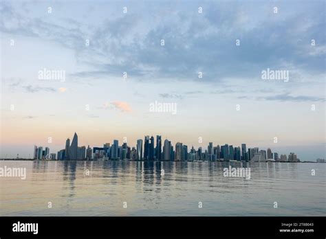 Beautiful doha corniche skyline 10/11/2023 Doha Qatar Stock Photo - Alamy