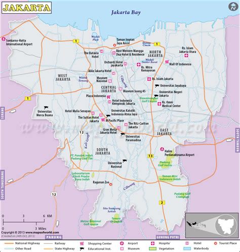 Jakarta Map | Map of Jakarta City, Indonesia