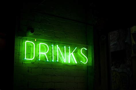 Drinks Neon Sign Royalty-Free Stock Photo