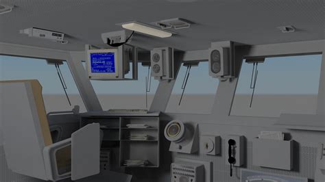 Nimitz Aircraft Carrier Bridge 3D Model $100 - .fbx - Free3D