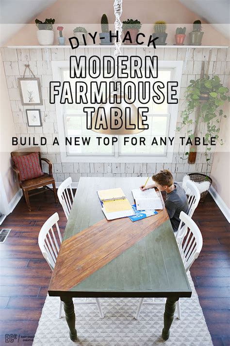 DIY HACK : Modern Farmhouse Table Top | East Coast Creative