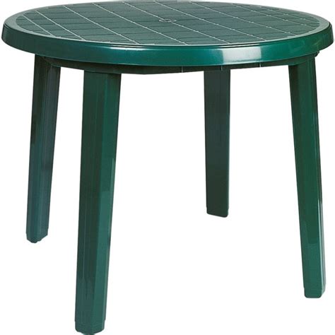 Round Plastic Patio Table With Removable Legs - Patio Furniture