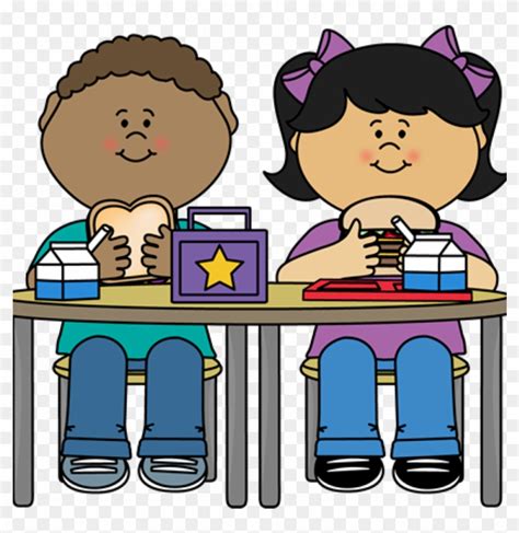 Lunchtime Clipart Kids Eating Lunch Clip Art Kids Eating - Lunch Table Clipart - Free ...