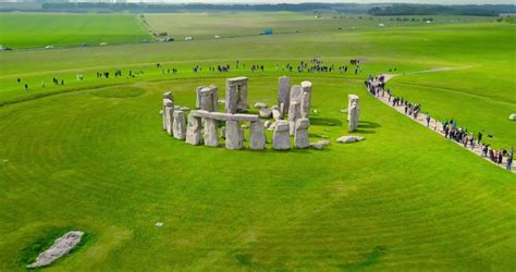 stonehenge filmed by drone showing footsteps Stock Footage Video (100% Royalty-free) 1029828704 ...