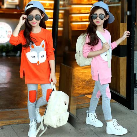 Girls clothes autumn long sleeve size for 4 5 6 7 8 9 10 11 12 13 years old children clothing ...