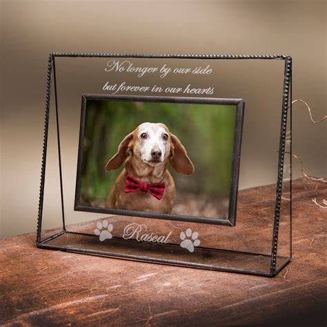 Personalized Pet Frame Dog Memorial Picture Engraved Glass 4 x | Etsy