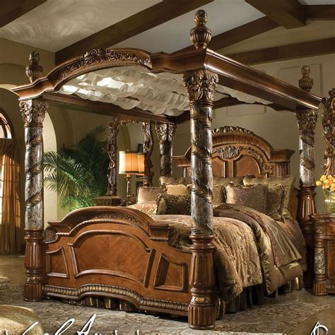 Villa Valencia Canopy Bed Aico Furniture | Furniture Cart