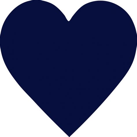 Navy Heart Navy Blue Love Heart - Clip Art Library