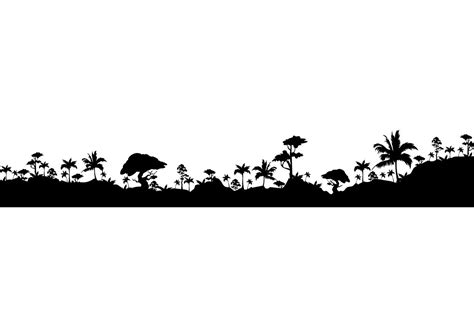 Jungle Black Silhouette Vector Graphic by TheImg · Creative Fabrica