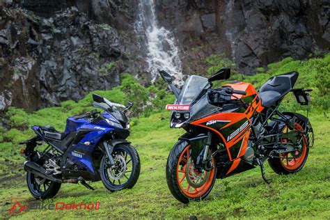 KTM RC 125 vs Yamaha R15 V3.0: Road Test Comparison | BikeDekho