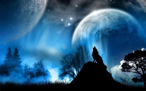 Wolf And Moon Wallpapers - Wallpaper Cave