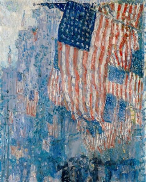 LARGE AMERICAN FLAG FLAGS AVENUE IN THE RAIN OIL PAINTING ART PRINT REAL CANVAS | Paintings art ...