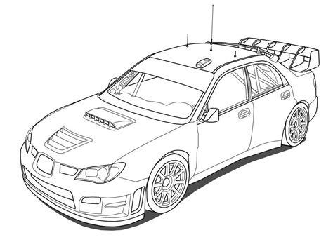 coloriage voiture de rallye wrc à imprimer | Subaru cars, Subaru impreza sti, Subaru impreza