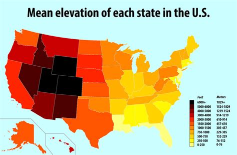 Elevation Map United States | Us World Maps