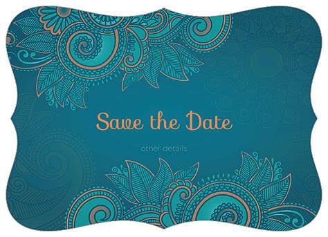 Easy-To-Use Save the Paisley Invitation Card Design Template